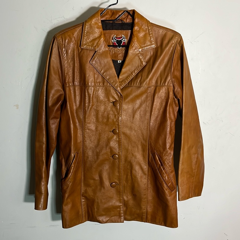 Vintage Leather Womans sz M Blazer Coat sz Medium